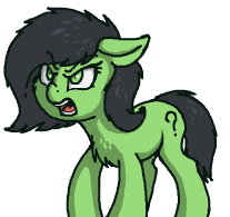 Size: 207x195 | Tagged: safe, artist:shydale, derpibooru import, oc, oc:anonfilly, unofficial characters only, earth pony, pony, angry, chest fluff, female, filly, flockmod, open mouth, picture for breezies, question mark, simple background, white background