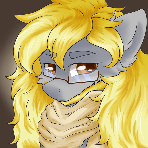 Size: 3000x3000 | Tagged: safe, artist:urpone, derpibooru import, oc, oc:hysteric mane, unofficial characters only, earth pony, pony, beard, bust, clothes, facial hair, floppy ears, glasses, looking at you, male, scarf, solo, stallion