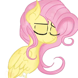 Size: 4000x4000 | Tagged: safe, artist:applerougi, derpibooru import, fluttershy, pony, absurd resolution, bust, eyes closed, portrait, simple background, solo, transparent background