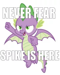 Size: 655x817 | Tagged: catchphrase, derpibooru import, dragon, edit, edited screencap, editor:undeadponysoldier, flying, heroic, male, molt down, rhyming, safe, screencap, simple background, solo, spike, spike the brave and glorious, text, white background, winged spike, wings