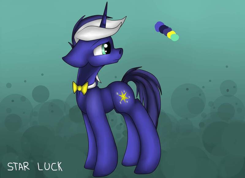 Size: 2048x1489 | Tagged: artist needed, safe, derpibooru import, oc, oc:star luck, unofficial characters only, pony, unicorn, looking back, simple background, standing