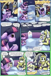 Size: 2160x3168 | Tagged: alicorn, artist:firefanatic, asgore dreemurr, comic, comic:friendship management, cup, derpibooru import, dialogue, discord, fluffy, fluttershy, messy mane, safe, table, teacup, twilight sparkle, twilight sparkle (alicorn), undertale, what is hoo-man