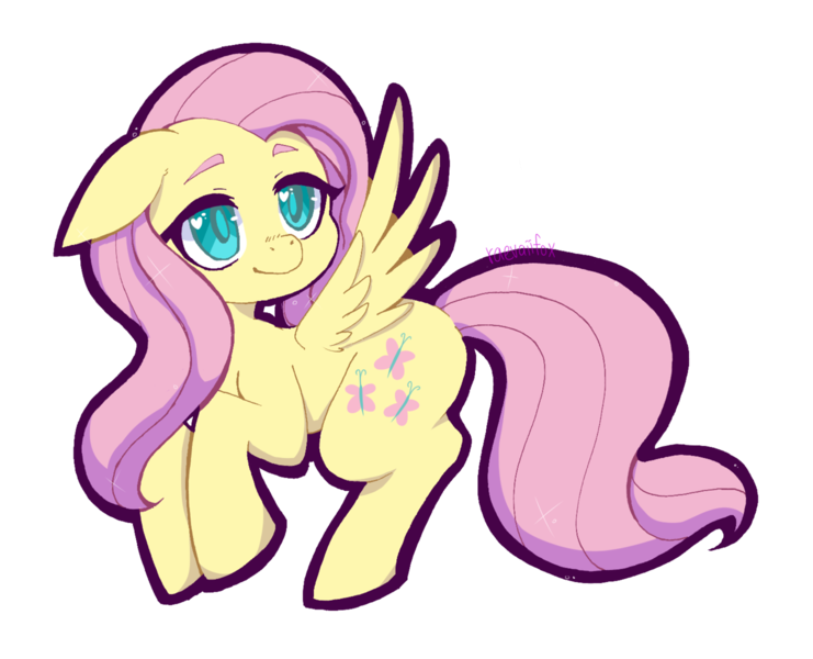 Size: 1280x1036 | Tagged: safe, artist:raevaiifox, derpibooru import, fluttershy, pegasus, pony, colored pupils, cute, female, floppy ears, heart eyes, mare, shyabetes, simple background, solo, transparent background, wingding eyes