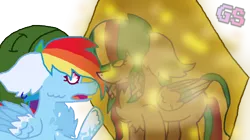 Size: 1388x780 | Tagged: safe, artist:gamingstarluigisin, derpibooru import, rainbow dash, twilight sparkle, pony, alternate universe, female, lesbian, link, princess zelda, shipping, simple background, the legend of zelda, the legend of zelda: skyward sword, transparent background, twidash, twizelda