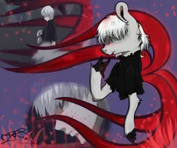 Size: 2020x1689 | Tagged: source needed, safe, artist:yuris, derpibooru import, ponified, anthro, pony, anime, crossover, kaneki ke, solo, tokyo ghoul