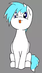 Size: 2704x4622 | Tagged: artist needed, safe, derpibooru import, oc, oc:icy cloud, pegasus, pony, half blind, simple background, tongue out