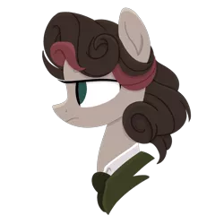 Size: 3024x3025 | Tagged: safe, artist:herfaithfulstudent, derpibooru import, oc, oc:corellia, pony, bust, female, lineless, offspring, parent:doctor whooves, parent:roseluck, parents:doctorrose, peggy carter, simple background, solo, transparent background