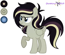 Size: 2288x1948 | Tagged: safe, artist:diamond-chiva, derpibooru import, oc, oc:scarlet bolt, pegasus, pony, female, mare, offspring, parent:quibble pants, parent:rainbow dash, parents:quibbledash, reference sheet, simple background, solo, transparent background