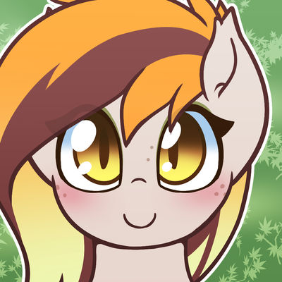 Size: 400x400 | Tagged: safe, artist:puetsua, derpibooru import, oc, oc:aurum fruitage, unofficial characters only, bat pony, pony, abstract background, avatar, bat pony oc, bat wings, blushing, bust, female, freckles, mare, portrait, slit eyes, smiling, solo, wings