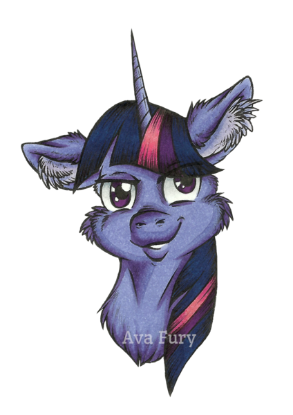 Size: 2480x3508 | Tagged: safe, artist:avafury, derpibooru import, twilight sparkle, pony, bust, cheek fluff, ear fluff, eyebrows visible through hair, female, floppy ears, fluffy, lidded eyes, looking at you, mare, simple background, smiling, solo, transparent background