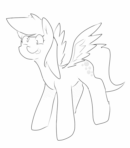 Size: 1600x1822 | Tagged: safe, artist:c0pter, derpibooru import, derpy hooves, pony, sketch, solo