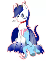 Size: 948x1264 | Tagged: safe, artist:fruityhorssse, derpibooru import, oc, oc:eveready, oc:sora kite, dracony, dragon, hybrid, pony, cuddling, female, filly