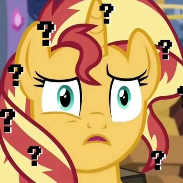 Size: 632x632 | Tagged: safe, derpibooru import, edit, edited screencap, screencap, sunset shimmer, equestria girls, mirror magic, spoiler:eqg specials, cropped, question mark, solo