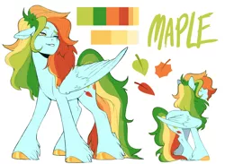 Size: 1280x939 | Tagged: safe, artist:delzol, derpibooru import, oc, oc:maple, unofficial characters only, pegasus, pony, eyebrow piercing, female, high, implied drug use, mare, next generation, offspring, parent:dumbbell, parent:rainbow dash, parents:dumbdash, piercing, reference sheet, solo, stoned, unshorn fetlocks