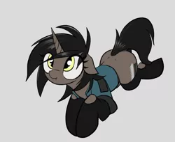 Size: 1125x917 | Tagged: safe, artist:fenixdust, derpibooru import, oc, oc:ivy, unofficial characters only, pony, unicorn, clothes, cute, female, floppy ears, hockless socks, horn, mare, socks, solo, unicorn oc