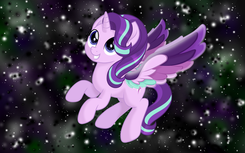 Size: 1600x1000 | Tagged: safe, artist:n0kkun, derpibooru import, starlight glimmer, alicorn, pony, rainbow roadtrip, alicornified, colored wings, female, mare, multicolored wings, race swap, rainbow wings, spread wings, starlicorn, vector, wing bling, wings, xk-class end-of-the-world scenario