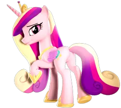 Size: 4088x3643 | Tagged: safe, artist:flushthebatsanta, derpibooru import, princess cadance, alicorn, pony, 3d, butt, female, jewelry, looking at you, looking back, looking back at you, mare, plot, raised leg, rear view, regalia, solo