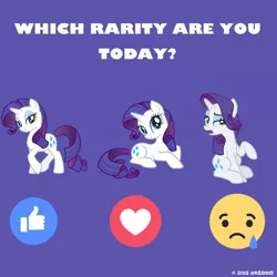 Size: 960x960 | Tagged: safe, derpibooru import, official, rarity, pony, emoji, facebook, rarity month