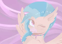 Size: 2480x1754 | Tagged: artist:undreamed panic, classical hippogriff, cute, derpibooru import, diastreamies, female, hippogriff, looking at you, one eye closed, safe, silverstream, solo, wink