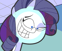 Size: 1200x1000 | Tagged: safe, derpibooru import, edit, editor:undeadponysoldier, rarity, pony, unicorn, animated, creepy, dimmsdale elementary, eye twitch, fairly odd parents, female, just the two of us, mare, solo, tell me i'm pretty, the fairly oddparents, trixie tang