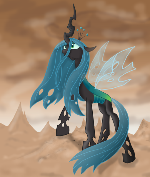 Size: 824x970 | Tagged: safe, artist:mr100dragon100, derpibooru import, queen chrysalis, changeling, changeling queen, female, solo