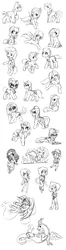 Size: 750x2825 | Tagged: safe, artist:fuyusfox, derpibooru import, big macintosh, cheese sandwich, coco pommel, discord, doctor whooves, mane-iac, marble pie, moondancer, night glider, nightmare moon, pinkie pie, rainbow dash, rarity, raven, roseluck, shining armor, starlight glimmer, sunburst, time turner, trouble shoes, vinyl scratch, earth pony, human, pegasus, pony, unicorn, chibi, connie maheswaran, crossed arms, dipper pines, glasses, gravity falls, hoof shoes, lapis lazuli (steven universe), lineart, necktie, pearl (steven universe), peridot (steven universe), pinkamena diane pie, raised hoof, steven universe