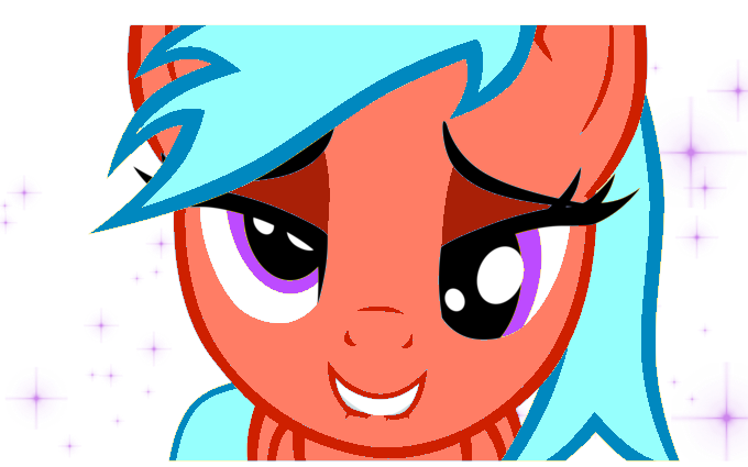 Size: 680x425 | Tagged: safe, derpibooru import, edit, editor:undeadponysoldier, oc, oc:echristian, unofficial characters only, pegasus, pony, bedroom eyes, derp, eyelashes, female, lip bite, looking at you, mare, recolor, simple background, solo, sparkles, white background