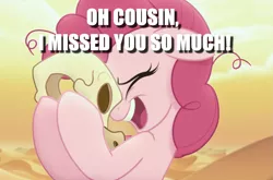 Size: 1051x694 | Tagged: caption, dead, derpibooru import, desert, desert sun madness, edit, edited screencap, image macro, insanity, my little pony: the movie, pinkie pie, safe, screencap, skull, text