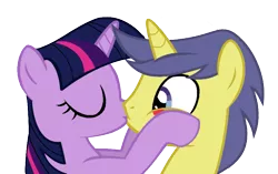 Size: 919x577 | Tagged: safe, artist:3d4d, derpibooru import, comet tail, twilight sparkle, pony, base used, cometlight, female, kissing, male, shipping, straight
