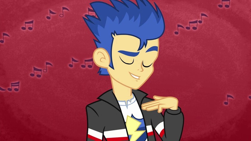 Size: 1280x720 | Tagged: safe, derpibooru import, screencap, flash sentry, a banner day, equestria girls, friendship games, clothes, eyes closed, jacket, male, smiling