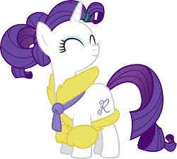 Size: 3841x3448 | Tagged: safe, artist:stimpyrules, derpibooru import, rarity, pony, unicorn, green isn't your color, .ai available, alternate hairstyle, bathrobe, clothes, cute, eyes closed, female, mare, raribetes, robe, simple background, smiling, solo, spa robe, transparent background, vector