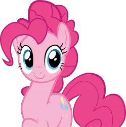 Size: 7706x7726 | Tagged: safe, artist:mrkat7214, derpibooru import, pinkie pie, earth pony, pony, party of one, absurd resolution, cute, female, looking at you, mare, raised hoof, simple background, smiling, solo, transparent background, vector