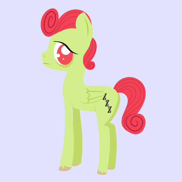 Size: 2000x2000 | Tagged: safe, anonymous artist, derpibooru import, oc, oc:late riser, unofficial characters only, pegasus, pony, series:fm holidays, bags under eyes, colt, lineless, male, no pupils, offspring, parent:big macintosh, parent:fluttershy, parents:fluttermac, purple background, simple background, solo, teenager, unshorn fetlocks