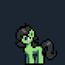 Size: 252x252 | Tagged: safe, artist:bitassembly, derpibooru import, oc, oc:anonfilly, unofficial characters only, earth pony, pony, animated, female, filly, game:anonfilly, game:filly astray, gif, kicking, pixel art, simple background, solo, sprite