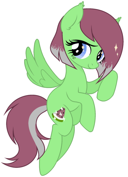 Size: 1264x1752 | Tagged: safe, artist:arshe12, derpibooru import, oc, oc:watermelon success, unofficial characters only, pegasus, pony, base used, female, flying, mare, simple background, solo, transparent background