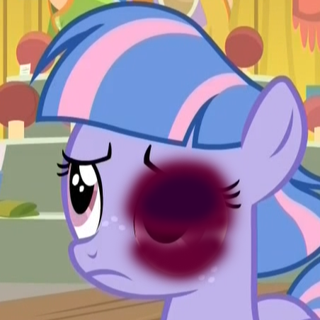 Size: 452x452 | Tagged: semi-grimdark, derpibooru import, edit, edited screencap, screencap, wind sprint, pegasus, pony, common ground, 1000 hours in ms paint, abuse, abuse edit, background pony strikes again, black eye, child abuse, downvote bait, edgy, epic fail, fail, female, sad, sprintbuse, why