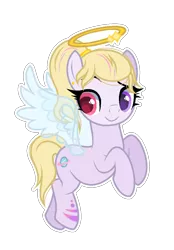 Size: 844x1212 | Tagged: angel, angel pony, artist:colordroplovelyart, artist:lazuli, base used, derpibooru import, ear piercing, earring, female, flying, halo, heterochromia, jewelry, mare, oc, oc:dusty star, original species, pegasus, piercing, ponytail, raised hoof, safe, simple background, solo, tattoo, transparent background, unofficial characters only
