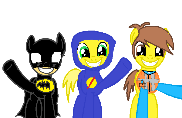 Size: 600x390 | Tagged: safe, artist:purplegirl102, artist:rain-approves, derpibooru import, ponified, earth pony, pony, base used, batman, benny, emmet brickowski, lego, simple background, the lego movie, white background