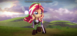 Size: 3840x1800 | Tagged: safe, artist:imafutureguitarhero, derpibooru import, sunset shimmer, fairy, pony, unicorn, 3d, absurd file size, animated, boots, castle, clothes, colored eyebrows, colored eyelashes, costume, crossover, death mountain, duo, ear piercing, earring, elf hat, female, field, floating, floppy ears, freckles, gloves, hat, hood, hylian shield, hyrule field, jewelry, leather, leather boots, lens flare, link, link's hat, link's tunic, loop, mare, master sword, mountain, multicolored mane, multicolored tail, navi, no sound, outdoors, perfect loop, piercing, raised hoof, rotating, shield, shirt, shoes, socks, source filmmaker, sword, the legend of zelda, the legend of zelda: ocarina of time, tree, tunic, turntable, wall of tags, watermark, weapon, webm, widescreen, windswept mane, windswept tail