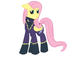Size: 1280x960 | Tagged: safe, artist:derpyapples, derpibooru import, fluttershy, pegasus, pony, clothes, costume, cute, female, goggles, mare, requested art, shadowbolts, shadowbolts costume, shyabetes, simple background, solo, transparent background, unmasked