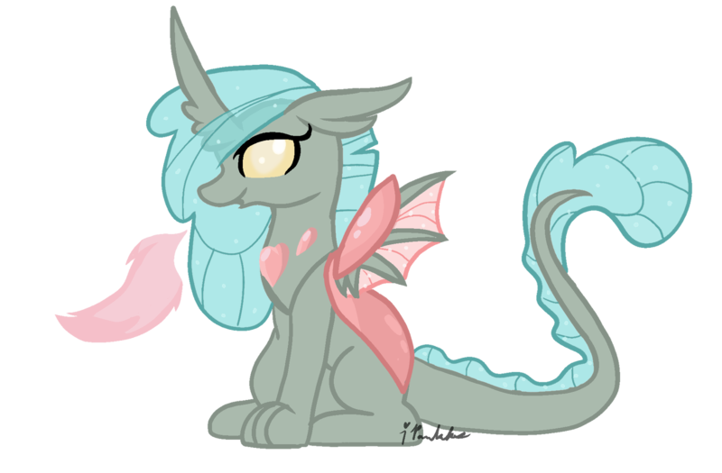 Size: 1600x1050 | Tagged: artist:ipandacakes, derpibooru import, dragonling, hybrid, interspecies offspring, magical lesbian spawn, oc, offspring, parent:ocellus, parent:smolder, parents:smolcellus, safe, simple background, solo, transparent background, unofficial characters only