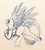 Size: 2314x2575 | Tagged: safe, artist:phoenixperegrine, derpibooru import, gabby, gryphon, blushing, butt, cute, featureless crotch, female, flying, gabbooty, high res, image, jpeg, monochrome, open mouth, plot, simple background, smiling, solo