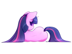 Size: 2400x1800 | Tagged: safe, artist:silshadnic, deleted from derpibooru, derpibooru import, twilight sparkle, pony, unicorn, beautiful, cute, female, large butt, looking at you, looking back, looking back at you, mare, rear view, simple background, solo, transparent background, twiabetes, unicorn twilight