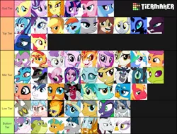 Size: 1280x972 | Tagged: safe, derpibooru import, adagio dazzle, apple bloom, applejack, aria blaze, autumn blaze, big macintosh, chancellor neighsay, cheerilee, cozy glow, daring do, daybreaker, derpy hooves, discord, flash magnus, fluttershy, gallus, gilda, king sombra, lightning dust, lord tirek, mane-iac, maud pie, meadowbrook, nightmare moon, ocellus, pinkie pie, princess cadance, princess celestia, princess ember, princess flurry heart, princess luna, queen chrysalis, rainbow dash, rarity, rockhoof, sandbar, scootaloo, shining armor, silverstream, sludge (dragon), smolder, snails, somnambula, sonata dusk, spike, spitfire, star swirl the bearded, starlight glimmer, storm king, stygian, sunset shimmer, sweetie belle, tempest shadow, thorax, trixie, twilight sparkle, twilight sparkle (alicorn), yona, alicorn, changedling, changeling, dragon, equestria girls, my little pony: the movie, dragon lord ember, female, king thorax, male, op has an opinion, student six, the dazzlings, tier list, tiermaker, winged spike