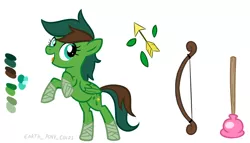 Size: 1424x815 | Tagged: safe, artist:earth_pony_colds, derpibooru import, oc, oc:windy barebow evergreen, pegasus, pony, reference sheet, show accurate, thief