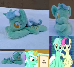 Size: 2382x2160 | Tagged: safe, artist:plushbyanto, derpibooru import, edit, edited screencap, screencap, bon bon, lyra heartstrings, merry may, sweetie drops, earth pony, pony, unicorn, grannies gone wild, leap of faith, adorabon, beanie (plushie), best friends, caption, chibi, comic sans, cropped, cute, duo, exploitable meme, female, front view, horn, image macro, implied lesbian, implied lyrabon, implied shipping, irl, just friends, lying down, lyra's score, lyrabetes, mare, meme, minky, no mouth, no nostrils, no pupils, photo, plushie, profile, prone, shipping fuel, sitting, sploot, text, toy
