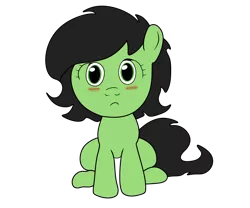 Size: 3600x3000 | Tagged: safe, artist:lockhe4rt, artist:yellow-glaze, derpibooru import, edit, vector edit, oc, oc:anonfilly, earth pony, pony, female, filly, looking at you, simple background, solo, transparent background, vector