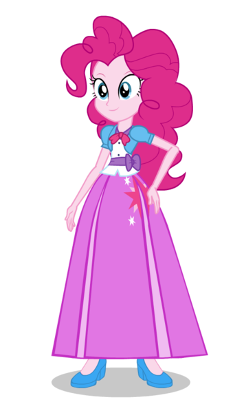 Size: 550x930 | Tagged: safe, alternate version, artist:cartoonmasterv3, derpibooru import, pinkie pie, equestria girls, alternate universe, clothes, long skirt, shoes, skirt, solo