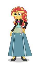 Size: 550x930 | Tagged: safe, alternate version, artist:cartoonmasterv3, derpibooru import, sunset shimmer, equestria girls, alternate universe, clothes, long skirt, shoes, skirt, solo