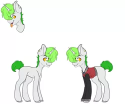 Size: 6000x5000 | Tagged: safe, artist:hellishprogrammer, derpibooru import, oc, oc:starshine glow, unofficial characters only, pony, unicorn, clothes, ear piercing, earring, jacket, jewelry, male, open mouth, piercing, simple background, solo, stallion, tongue out, tongue piercing, unshorn fetlocks, white background
